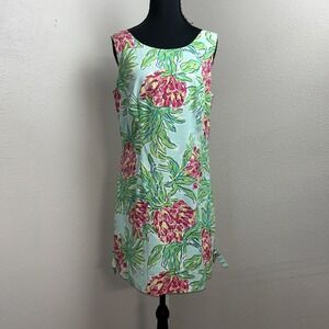 Lilly Pulitzer Sleeveless Dress Women's‎ 8 Colorful Pineapple Party Preppy Tie